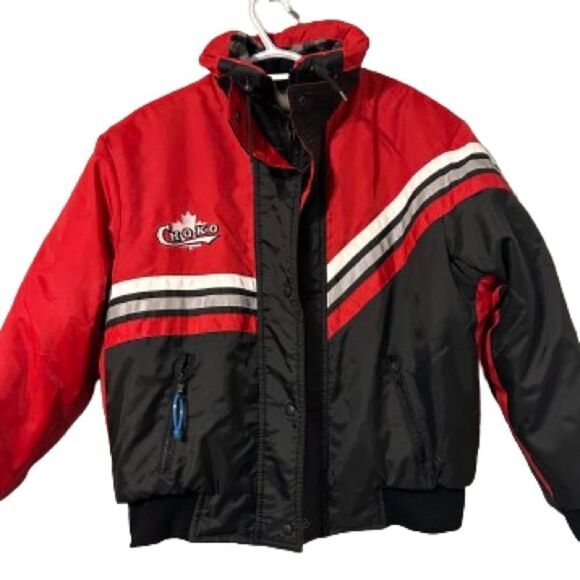 Vintage Choko Ladies Size Medium Black And Red Coat - Picture 1 of 8